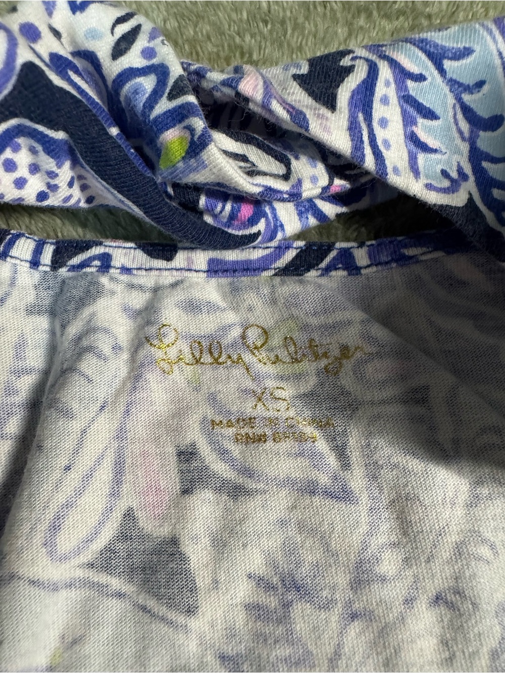 Lilly Pulitzer Navy, Light Blue & Pink Paisley Cap-Sleeve Midi Dress - Picture 2 of 3